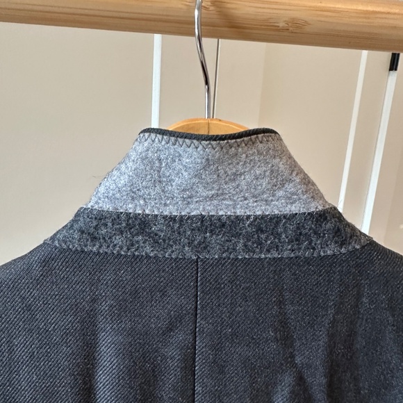 Zara Dark Gray Wool Men’s Coat Size 40 - Picture 6 of 10